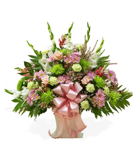 Sympathy Floor Basket Pastels