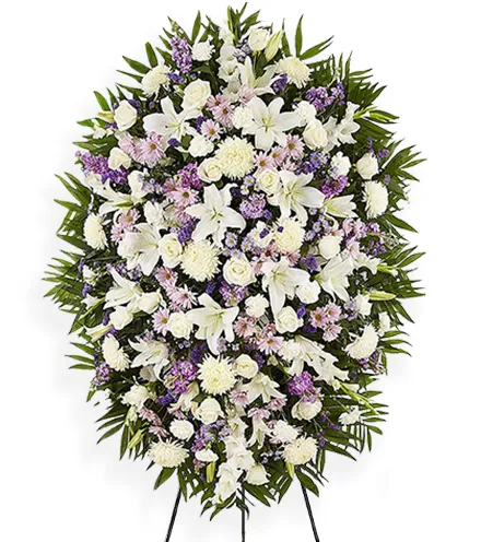 Lavender and White Standing Spray | Blooms Today