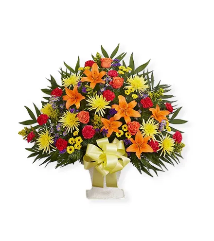 Multicolor Floor Basket | Blooms Today
